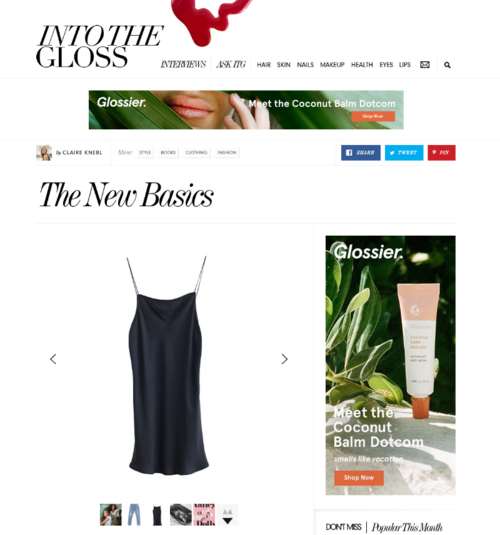 The Claudia Slip Dress Featured On Into The Gloss.